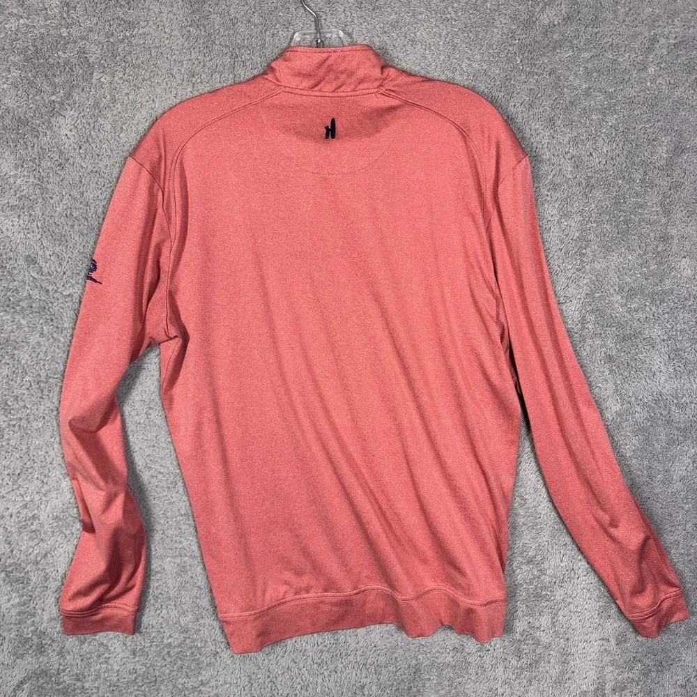 Johnnie-O Jacket Men M Randall Heathered Cardinal Prep-formance 1/4 Zip Pullover